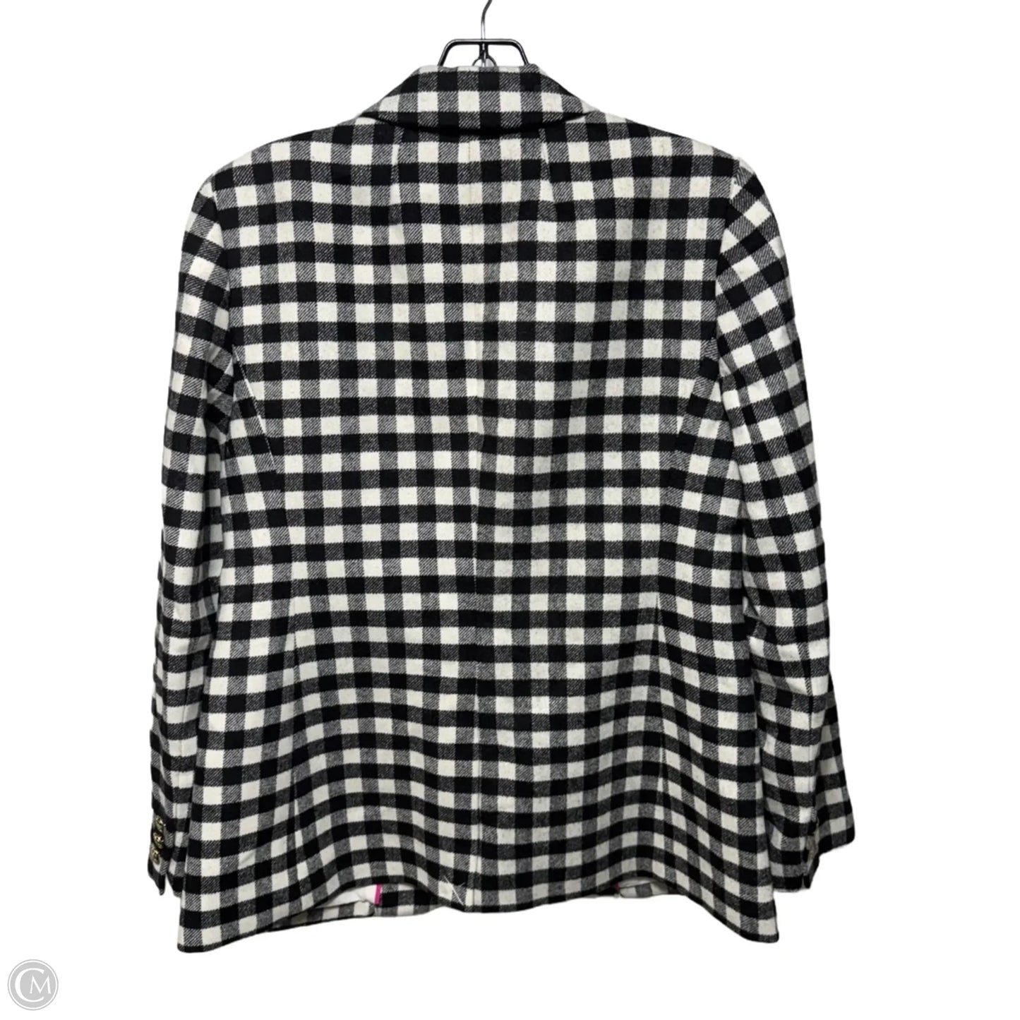 Wool Blend Blazer By J. Crew In Checkered Pattern, Size: 8p
