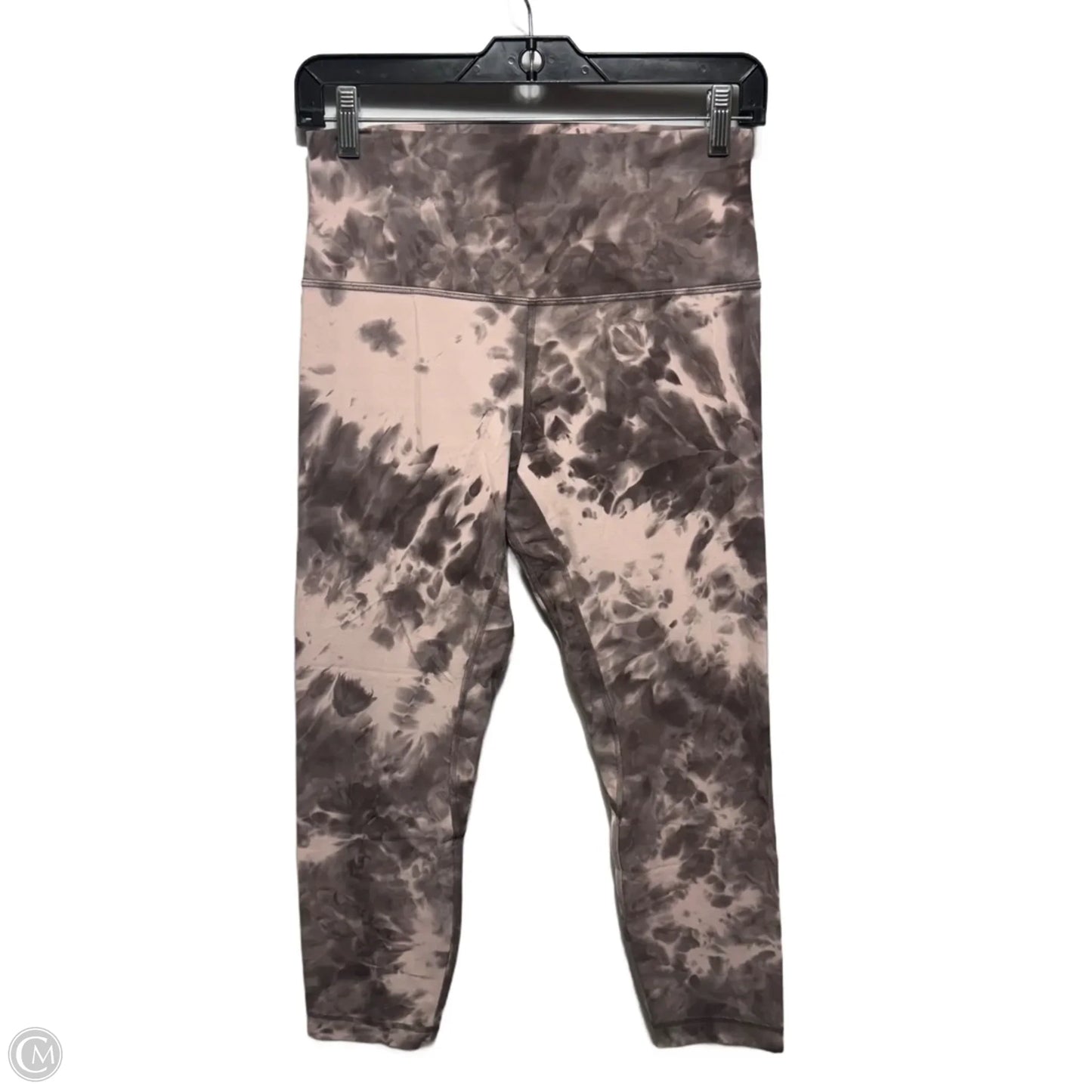 Athletic Leggings Capris By Lululemon In Grey & Pink, Size: 8