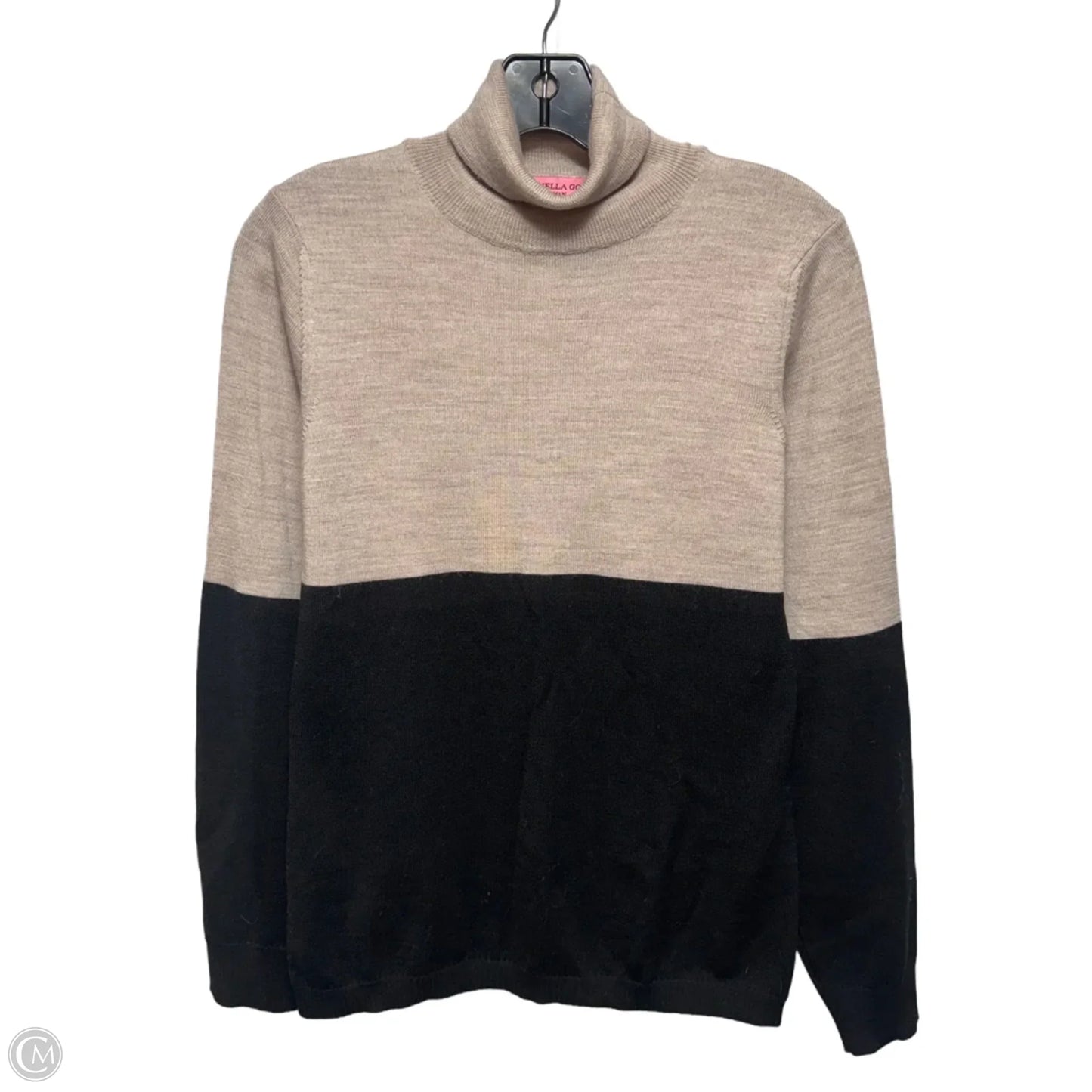 Merino Wool Sweater By Brunella Gori In Black & Tan, Size: M