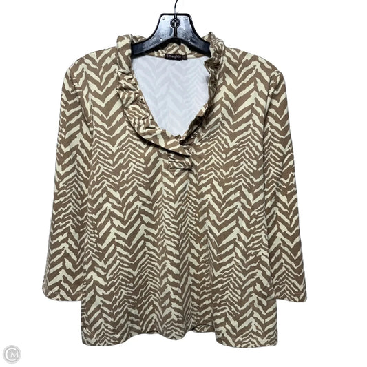 Top Long Sleeve By J Mclaughlin In Animal Print, Size: L