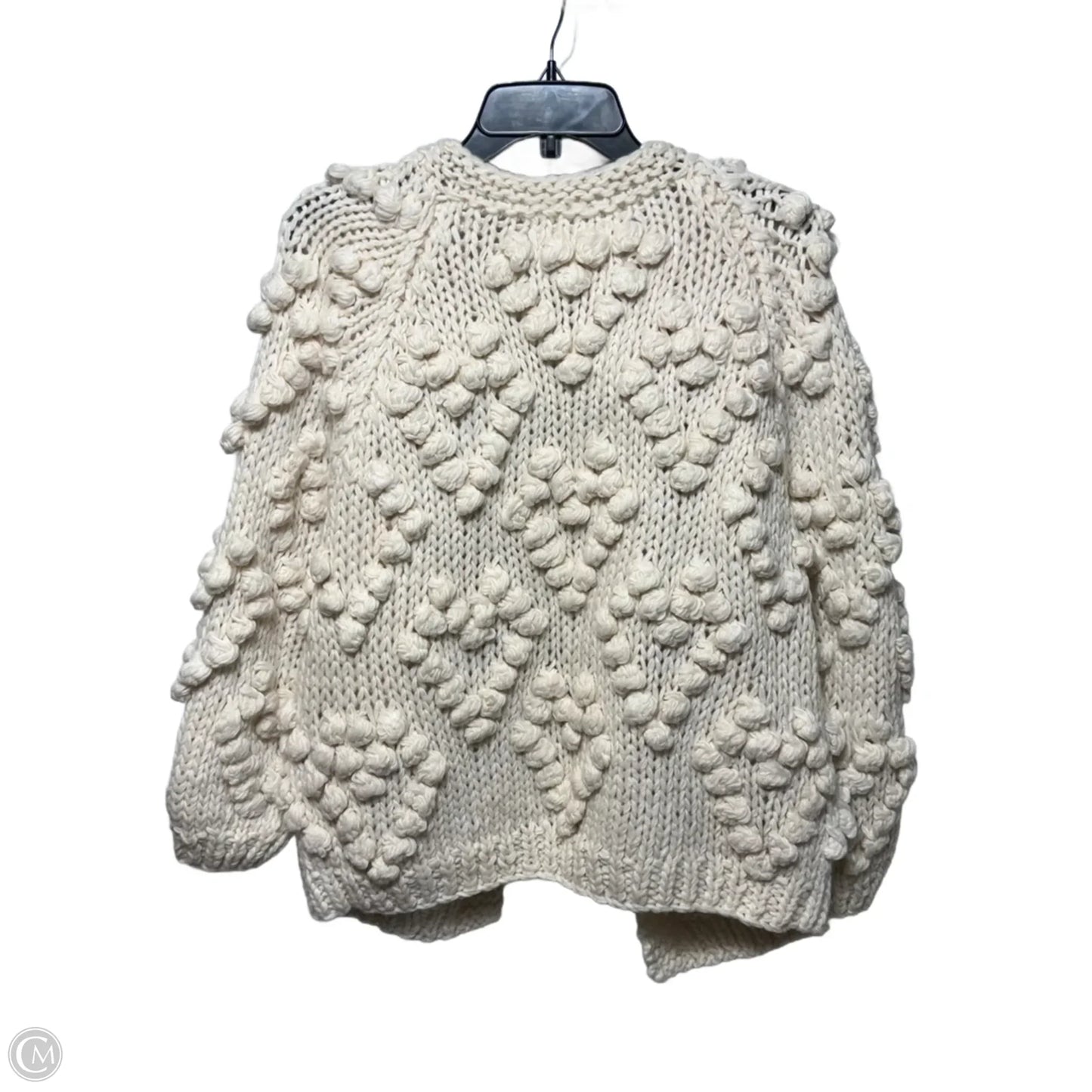 Knit Your Love Cardigan acrylic-wool blend By Chicwish In Cream, Size: M