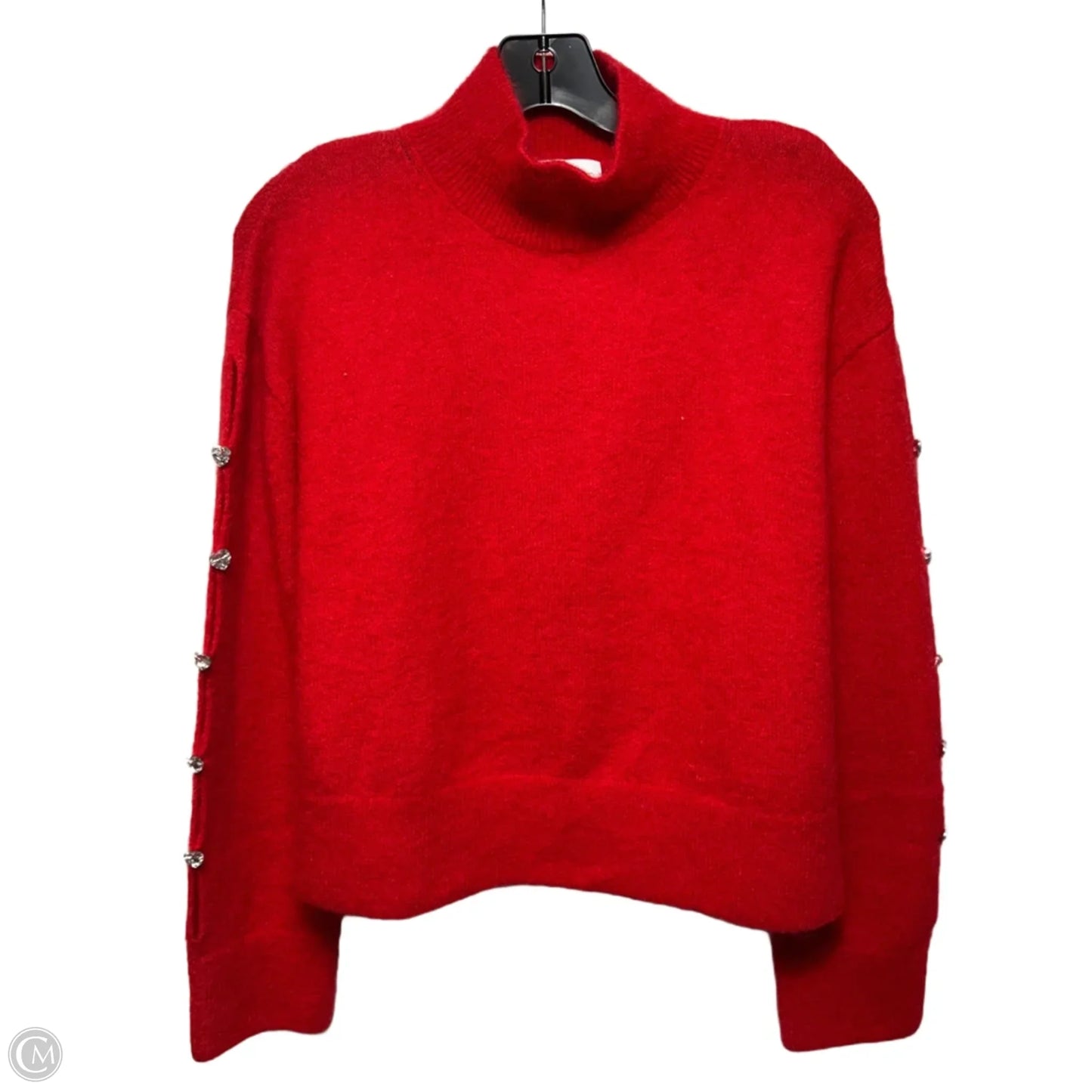Heart Rhinestone Open Sleeve Sweater By Atelier & Other Stories In Red, Size: M