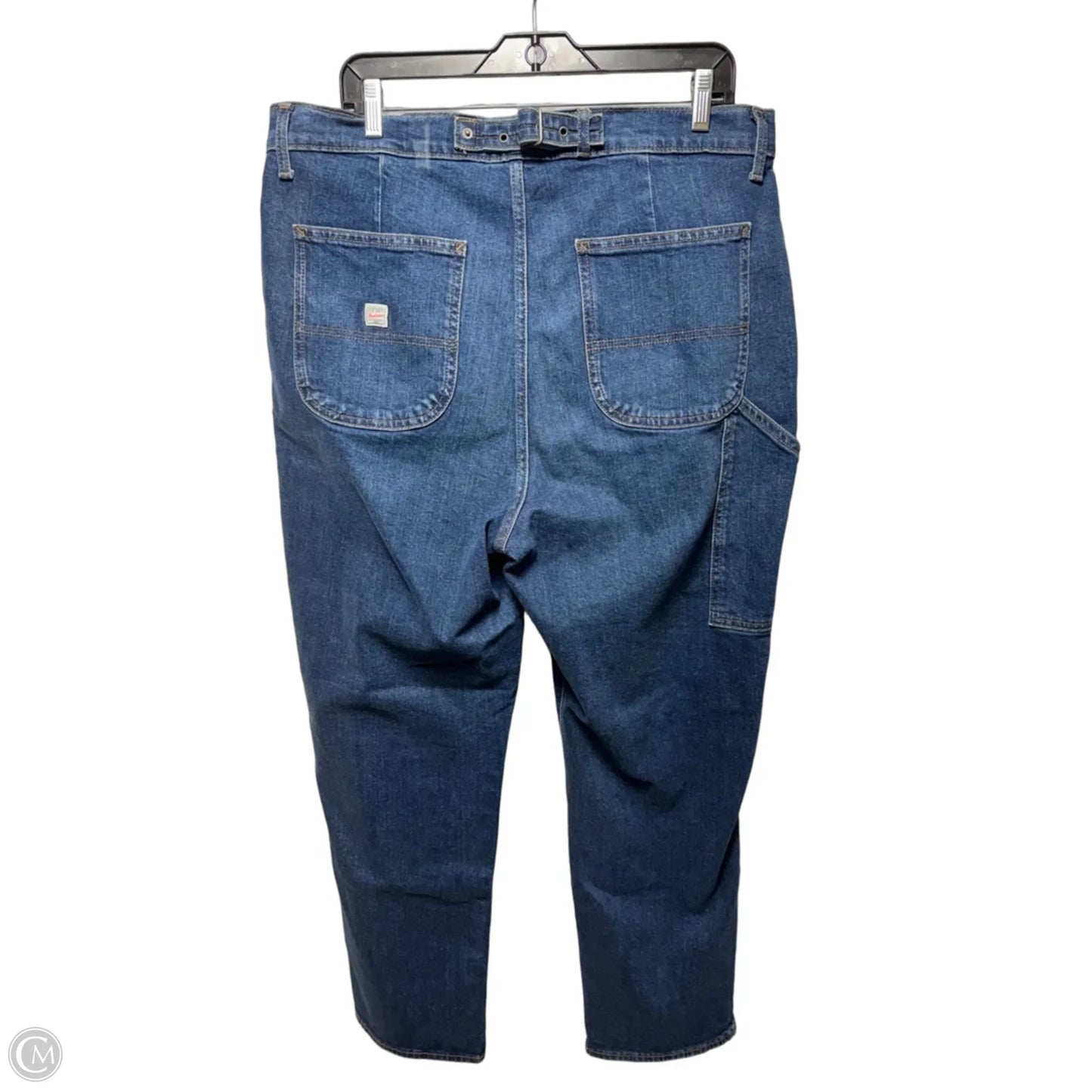 Extra High Rise Straight Workwear Jeans By Old Navy In Blue Denim, Size: 16