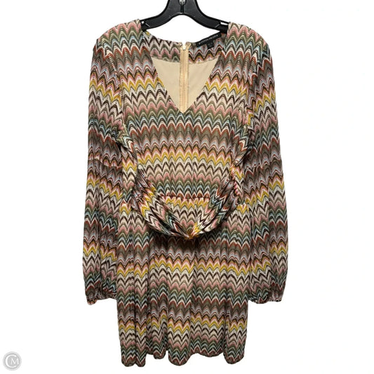 Belted Dress Casual Short By Boston Proper In Multi-colored, Size: 14