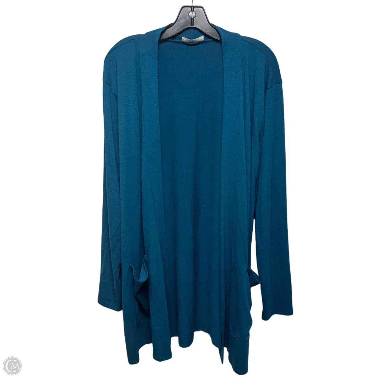 Cardigan By Zenana In Teal, Size: 3x