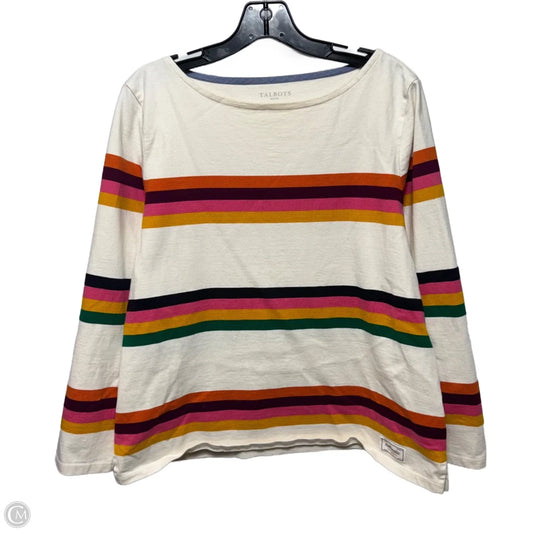 Top Long Sleeve By Talbots In Striped Pattern, Size: Xlp