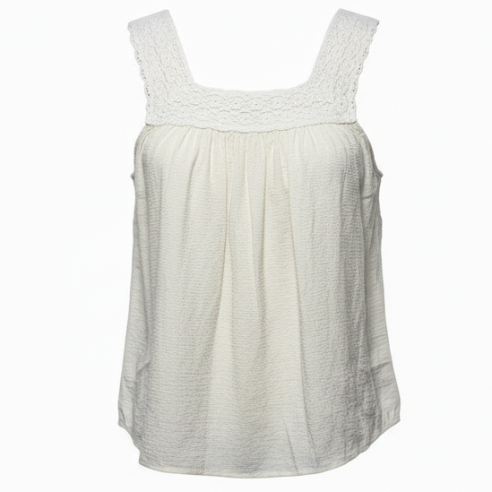 Crochet Lace Tie Back Top Sleeveless By Madewell In Cream, Size: XS