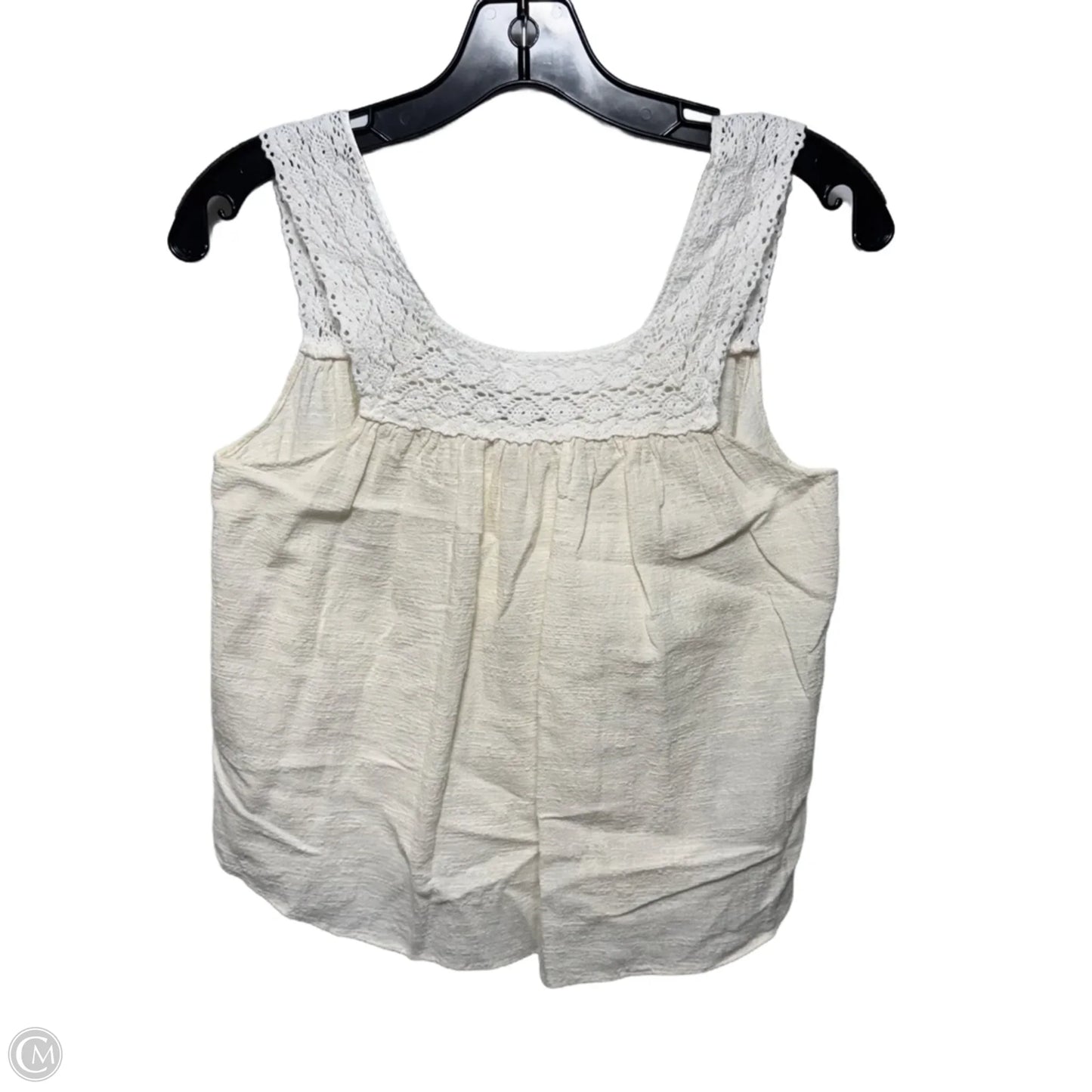 Crochet Lace Tie Back Top Sleeveless By Madewell In Cream, Size: XS