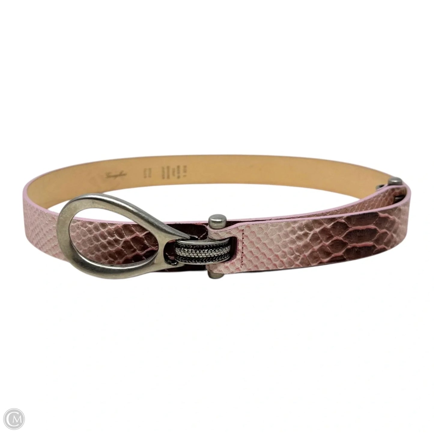 Snakeskin Belt Leather By Garuglieri, Size: Large