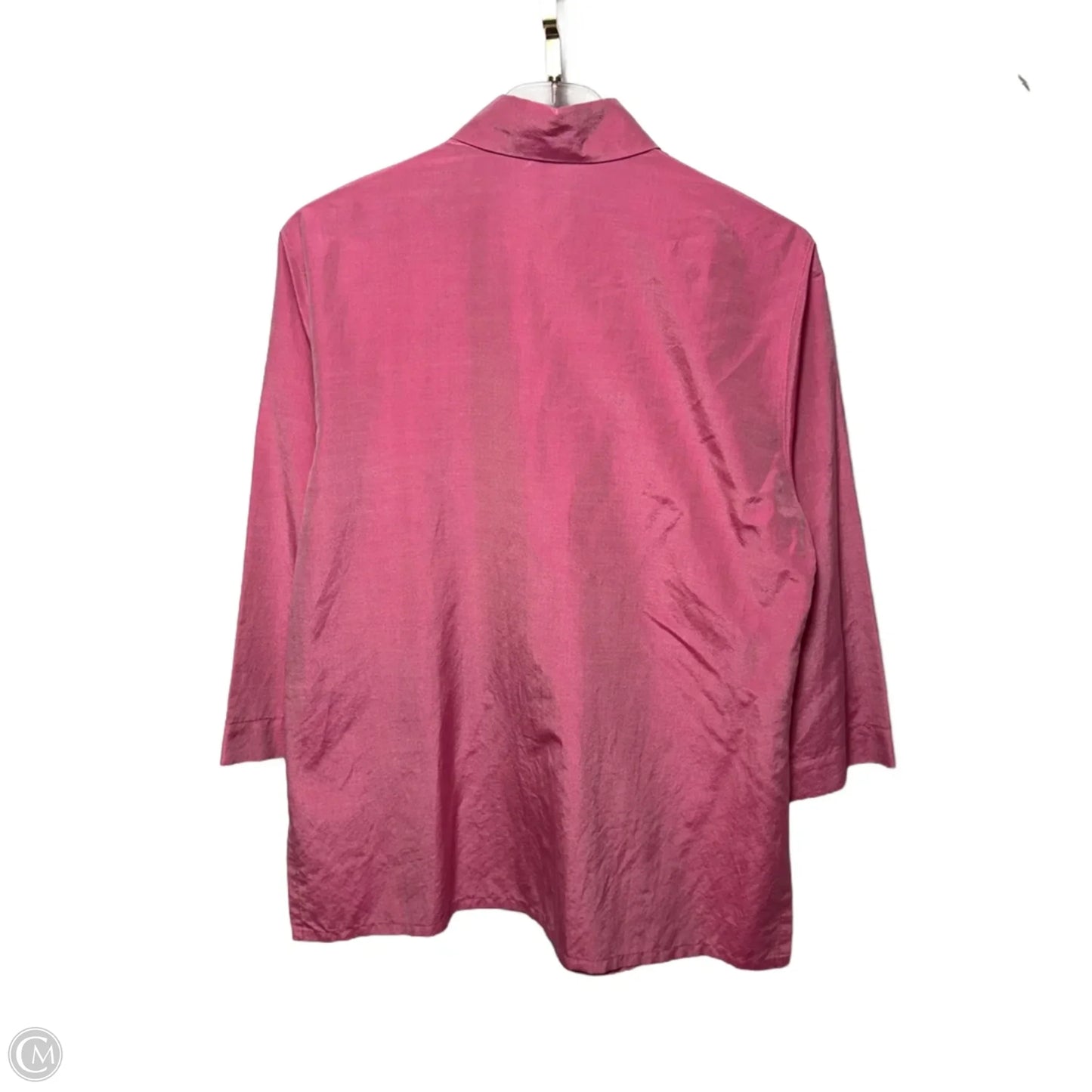 Silk Blend Shirt Designer By Escada Sport In Pink, Size: M