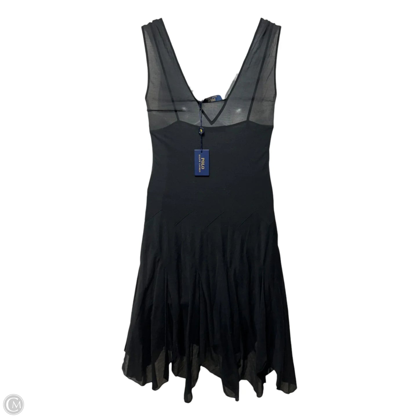 Dress Casual Midi By Polo Ralph Lauren In Black, Size: M