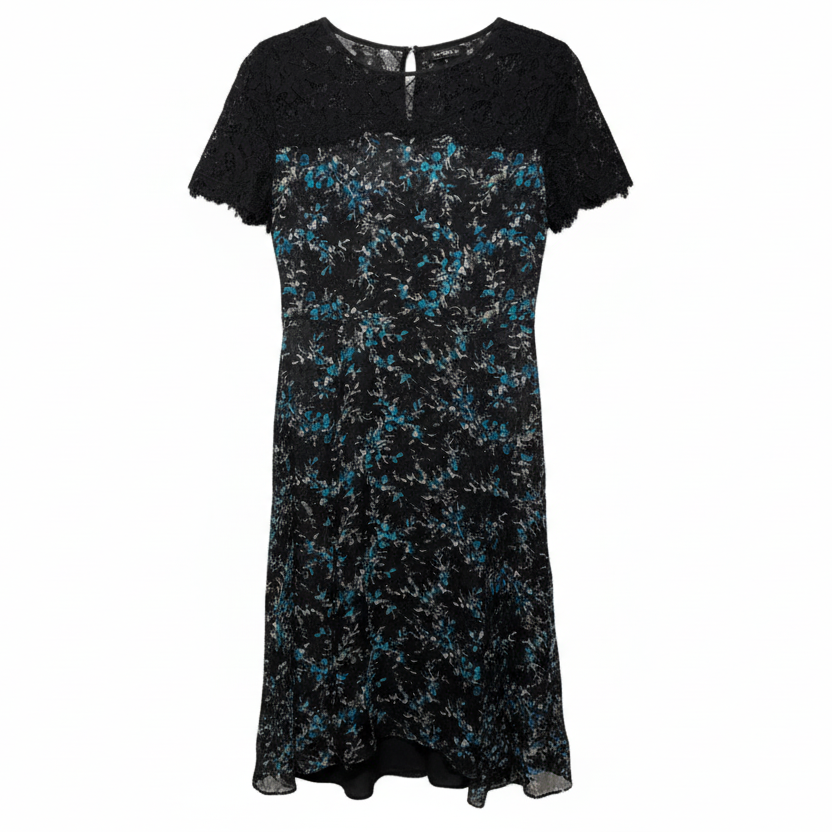 Lace Trim Dress Party Midi By Lk Bennett In Floral Print, Size: 8