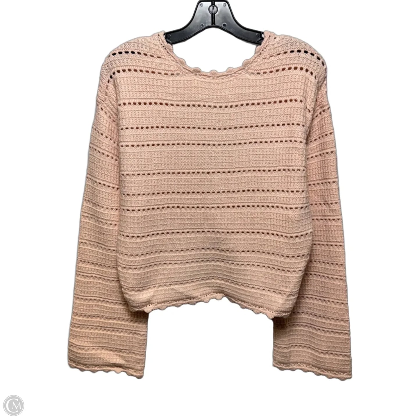 Low Back Sweater By Pink Rose In Peach, Size: L