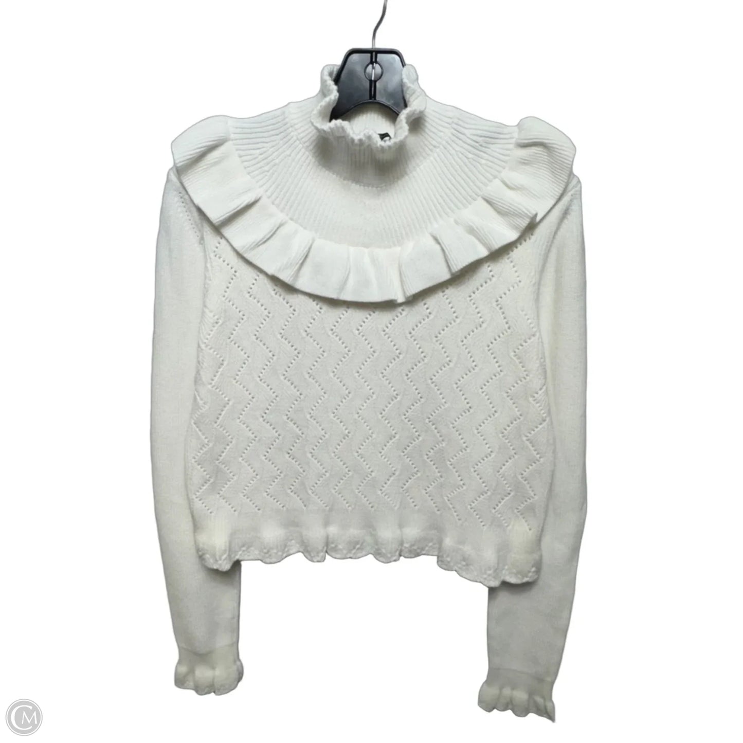 Cotton Sweater By French Connection In White, Size: L