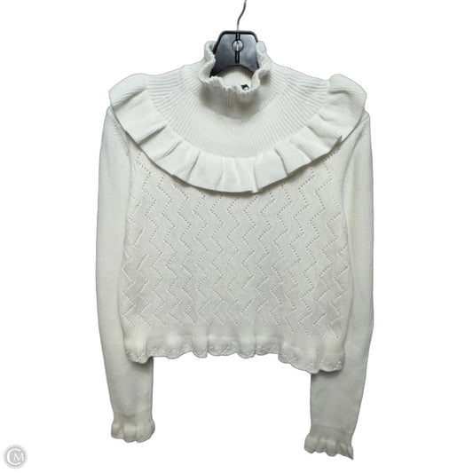 Cotton Sweater By French Connection In White, Size: L
