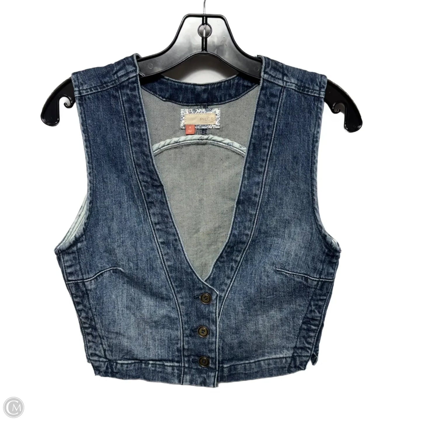 Vest Other By Pilcro In Blue Denim, Size: M