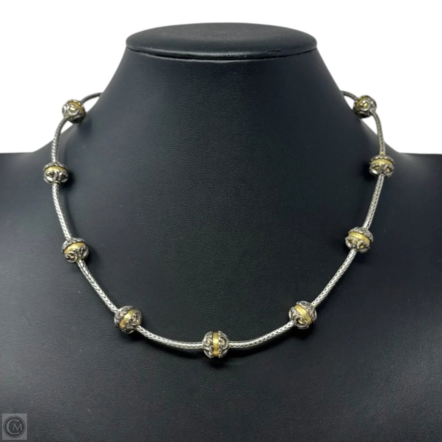 Bali Beaded Gold & Silver Plated Station Necklace By Brighton