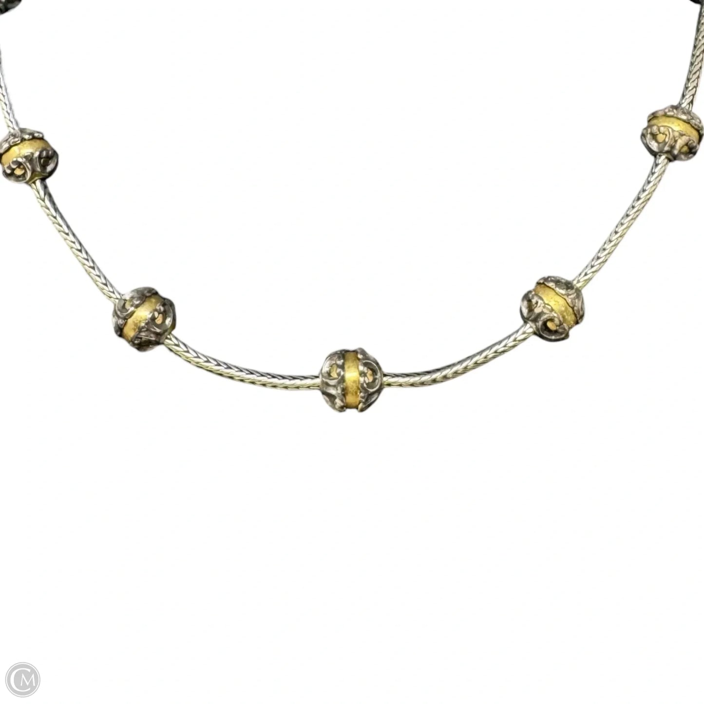Bali Beaded Gold & Silver Plated Station Necklace By Brighton
