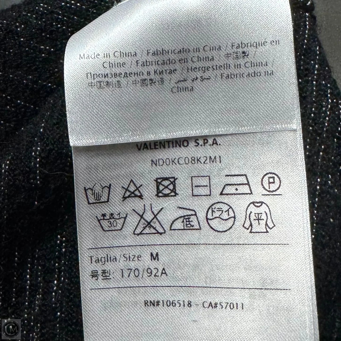 Sweater Cropped Luxury Designer By Missoni In Black & Cream, Size: M