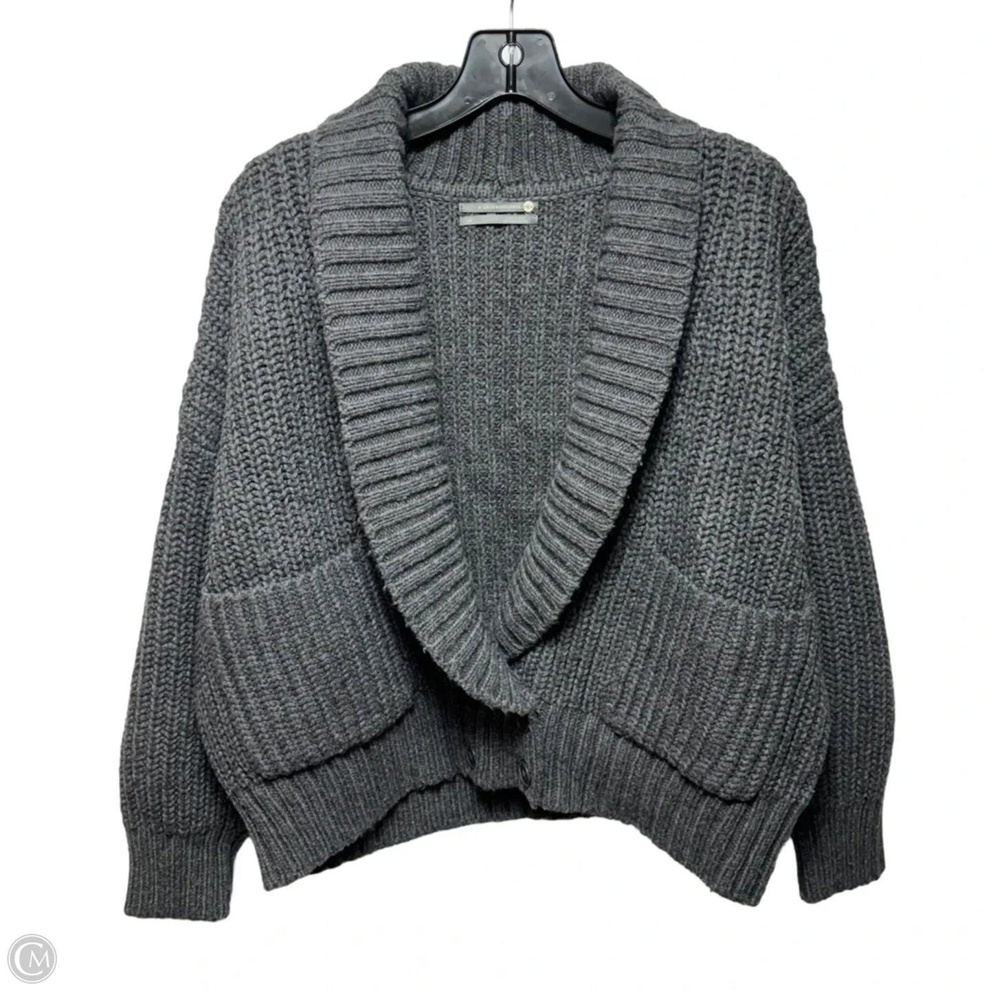Sweater Cardigan By Anthropologie In Grey, Size: Lp