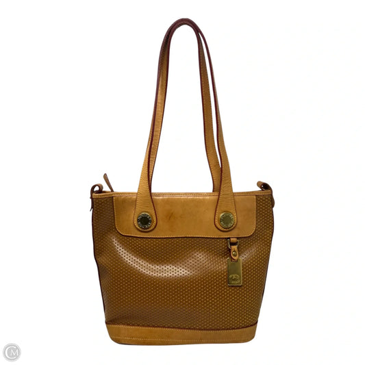 Vintage Cabriolet Perforated Leather Top Zip Shopper Tote Designer By Dooney And Bourke, Size: Medium