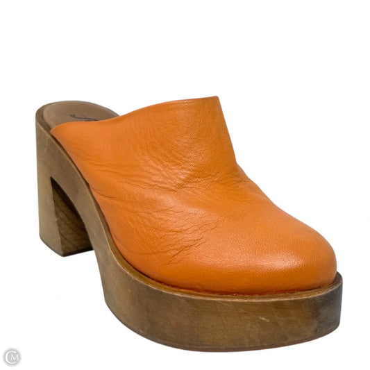 Suki Platform Clogs By Free People In Orange, Size: 8