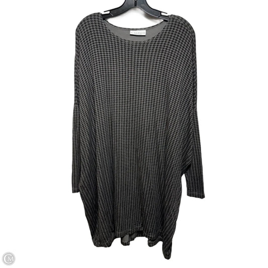 Tunic Long Sleeve By Bryn Walker In Black & Grey, Size: S
