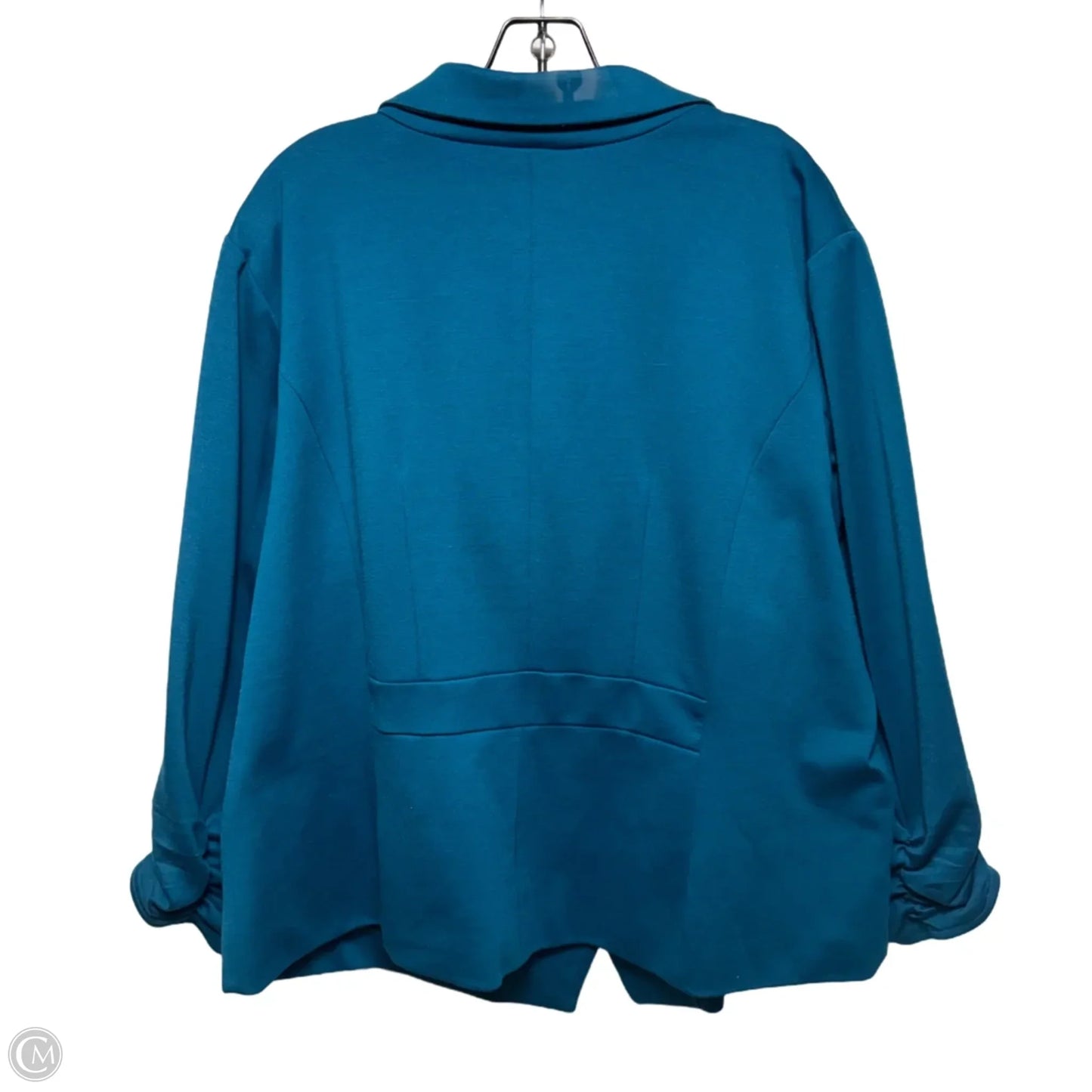 Ruched Sleeve Blazer By Cato In Blue, Size: 22/24