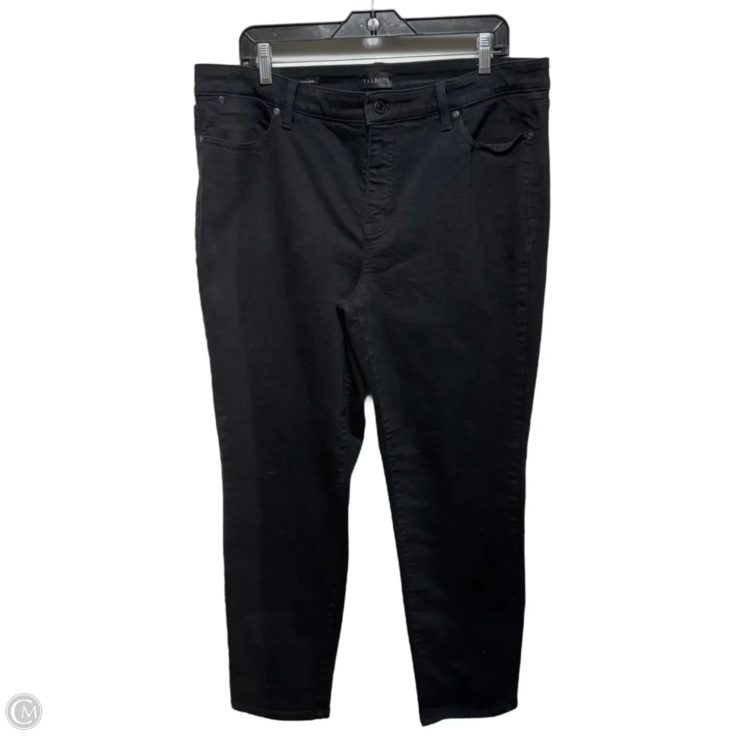 Jeans Skinny By Talbots In Black Denim, Size: 16