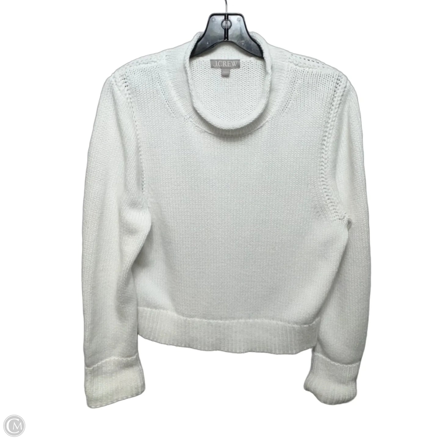 Cotton Sweater By J. Crew In White, Size: L