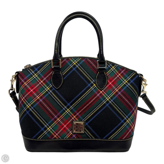 Tartan Domed Satchel Designer By Dooney And Bourke, Size: Medium