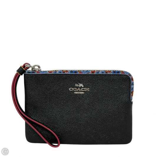 Corner Zip Wristlet Designer By Coach, Size: Small