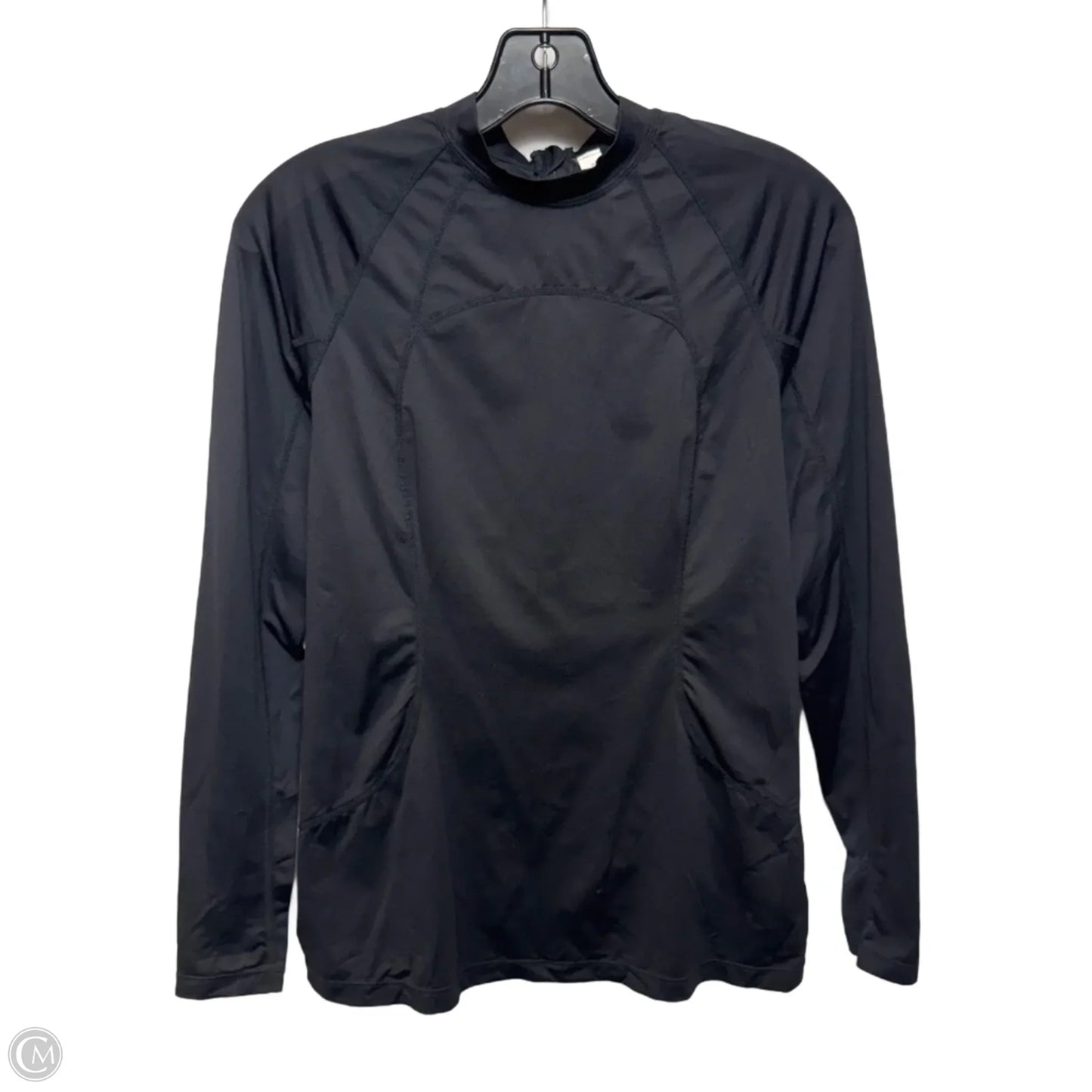 Athletic Top Long Sleeve Collar By Lululemon In Black, Size: 8