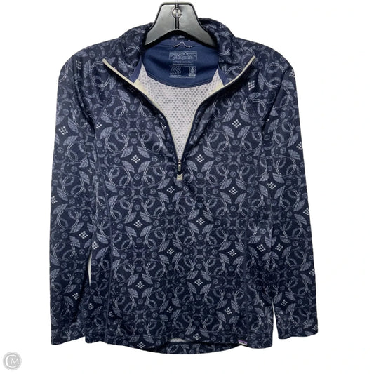 Athletic Top Long Sleeve Collar By Patagonia In Blue, Size: Xs