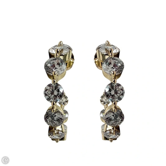 Gold Over Sterling Silver & Crystal Hoop EarringsBy Clothes Mentor