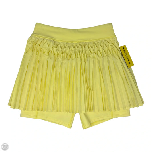 Kudos Pleated Athletic Skirt By Eleven In Yellow, Size: Xs