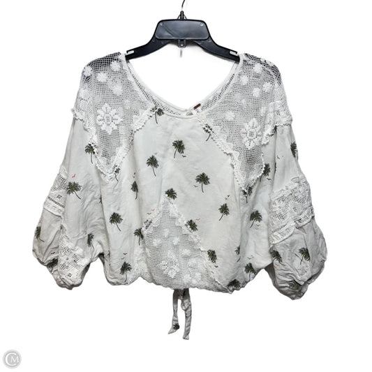 Top Long Sleeve By Free People In Tropical Print, Size: L