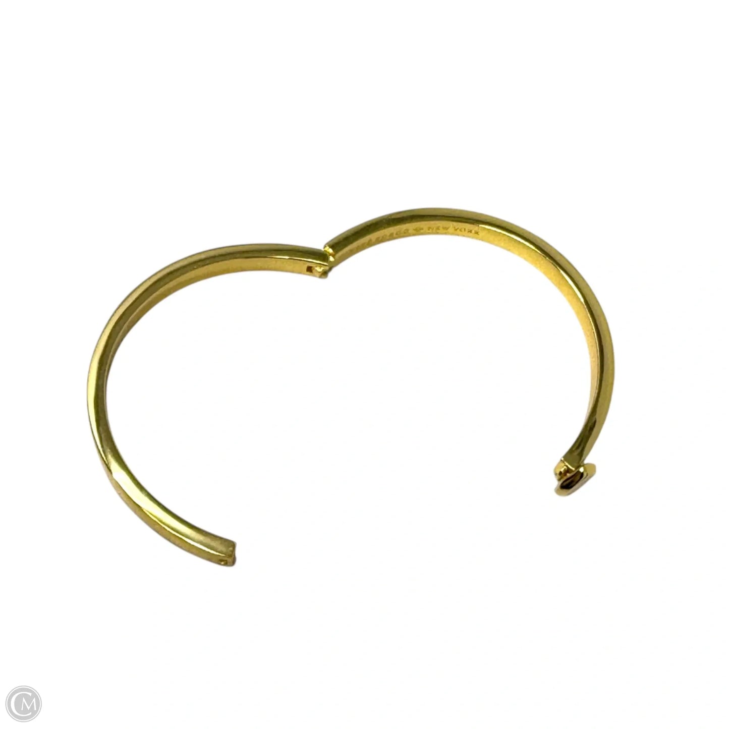 Everyday Spade Gold Tone Hinged Bangle BraceletDesigner By Kate Spade