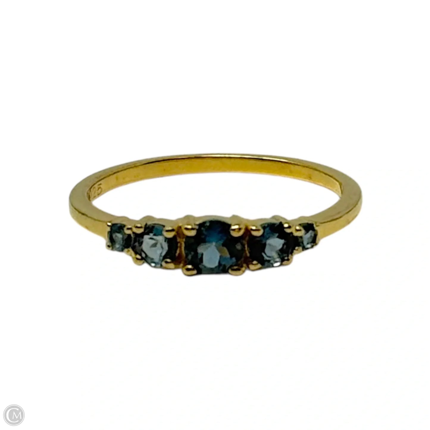 Blue Stone Ring Sterling Silver, Size: 8