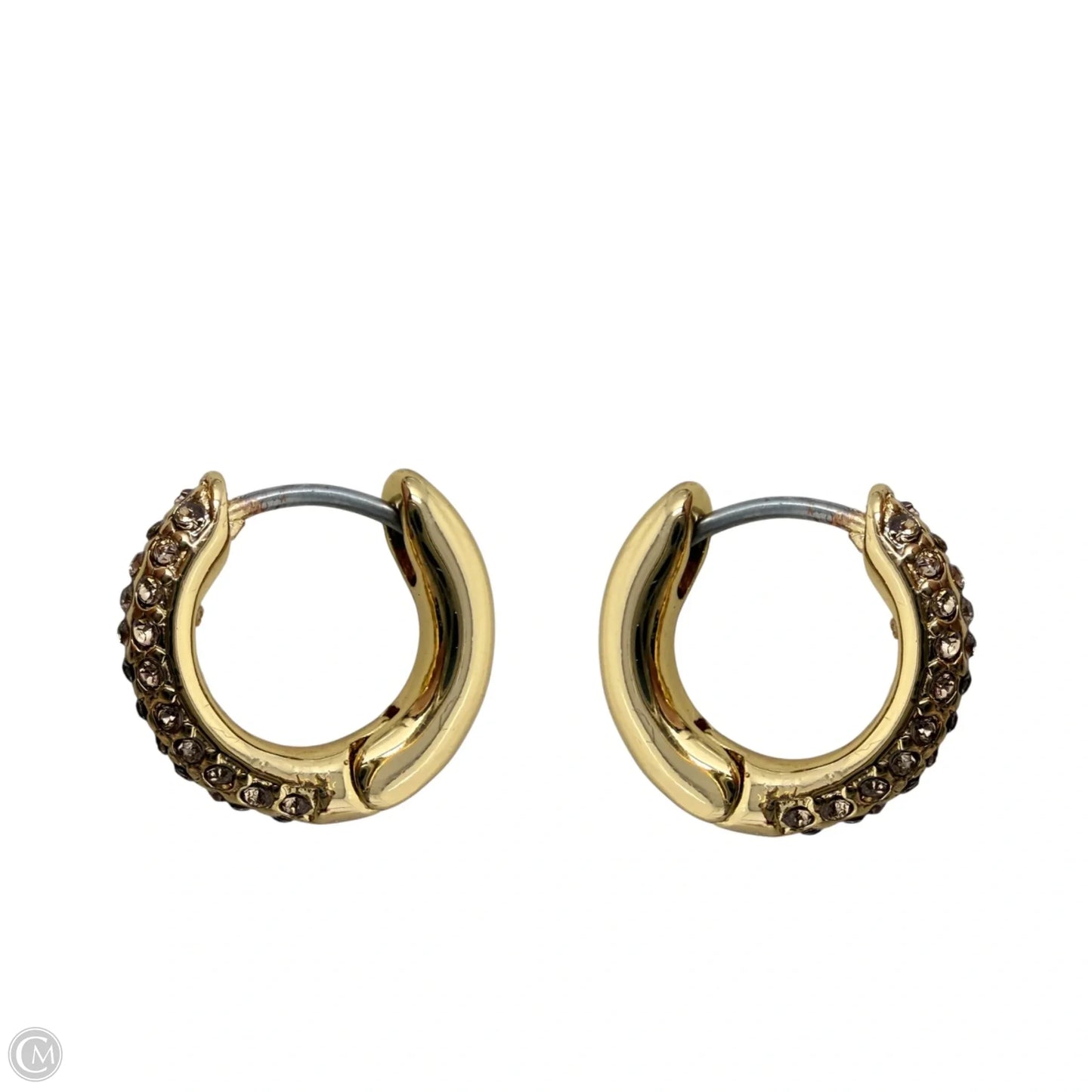 Crystal Pavé Huggie Hoop Earrings Designer By Kurt Geiger