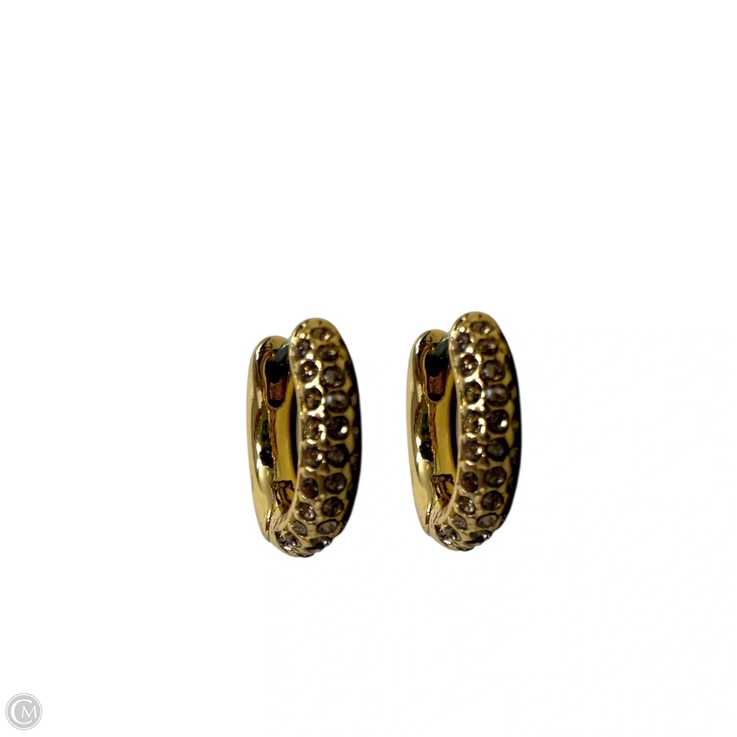 Crystal Pavé Huggie Hoop Earrings Designer By Kurt Geiger