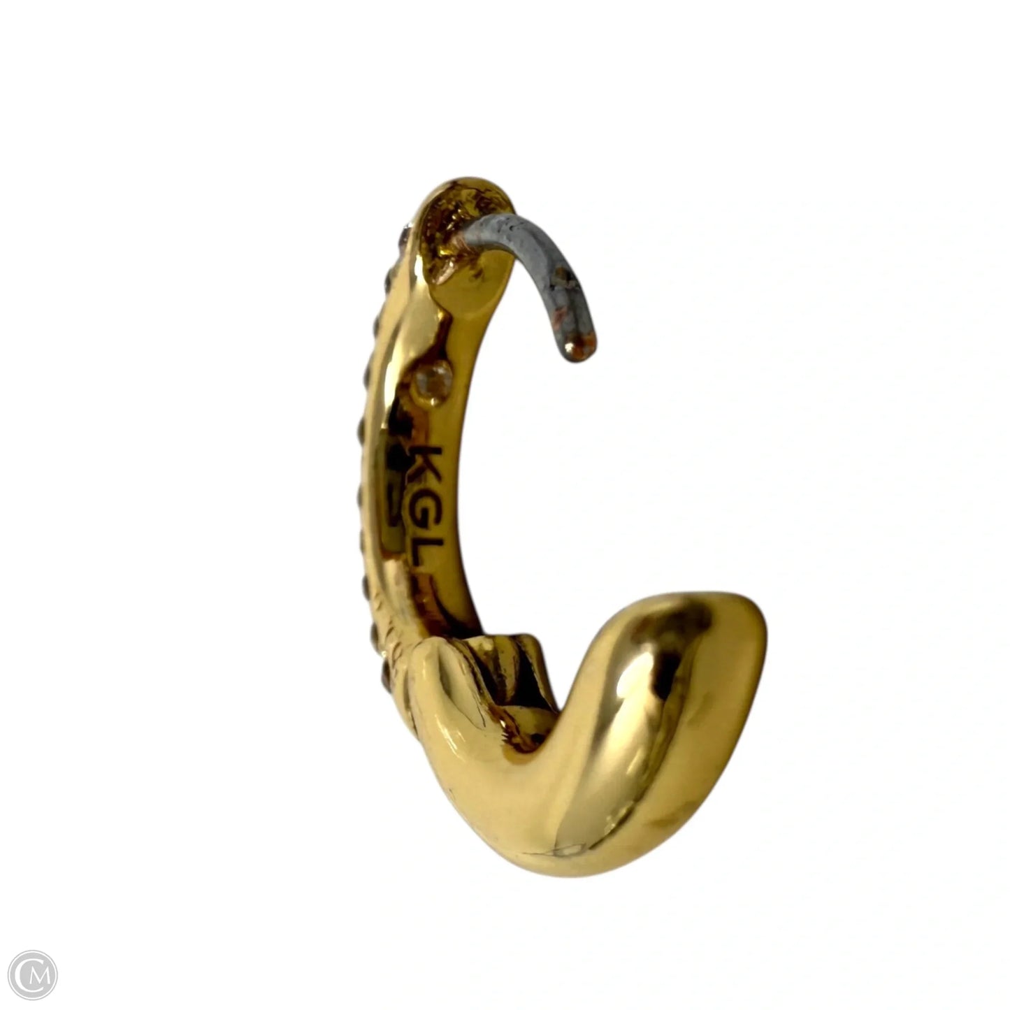 Crystal Pavé Huggie Hoop Earrings Designer By Kurt Geiger