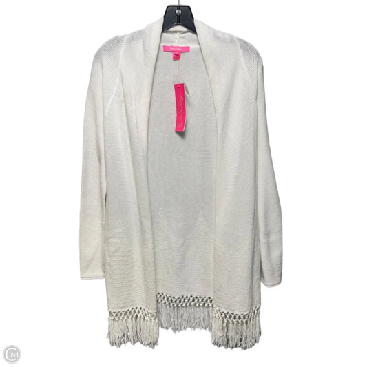 Tatum Sweater Cardigan Designer By Lilly Pulitzer In White, Size: S
