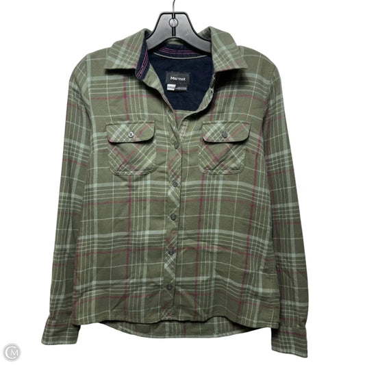 Top Long Sleeve By Marmot In Plaid Pattern, Size: S
