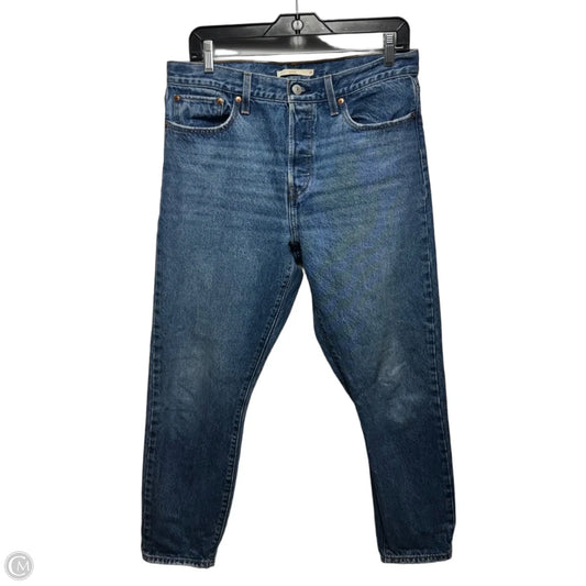 Wedgie Jeans Straight By Levis In Blue Denim, Size: 12/31