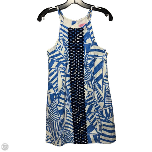 Dress Designer By Lilly Pulitzer In Blue & White, Size: 2