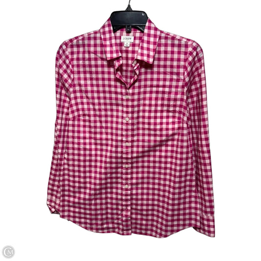 Top Long Sleeve By J. Crew In Checkered Pattern, Size: S