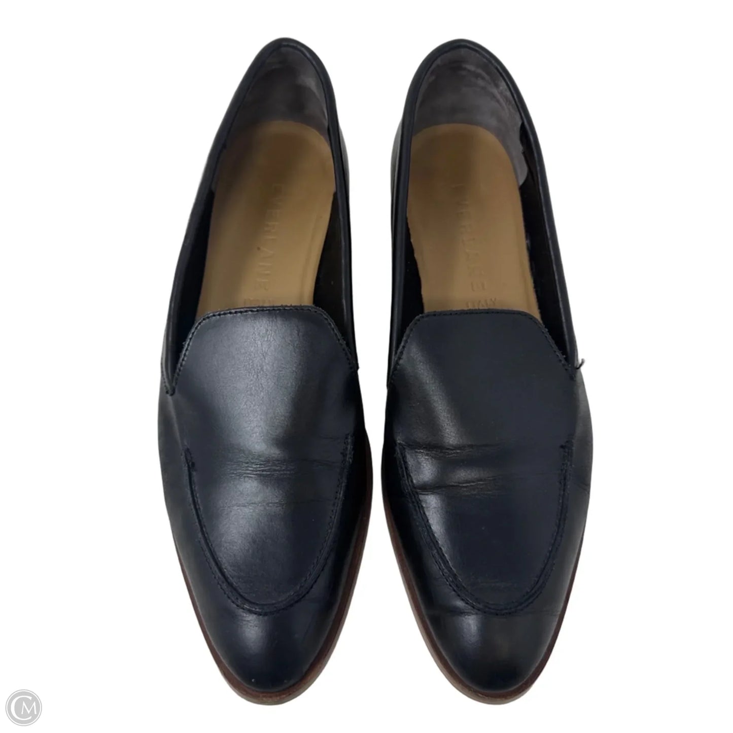 Leather Loafer Shoes Flats By Everlane In Black, Size: 9