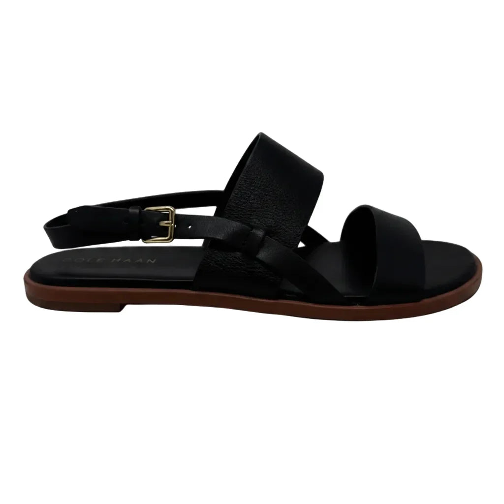 Flynn Flat Slingback Sandals By Cole-haan In Black, Size: 7.5