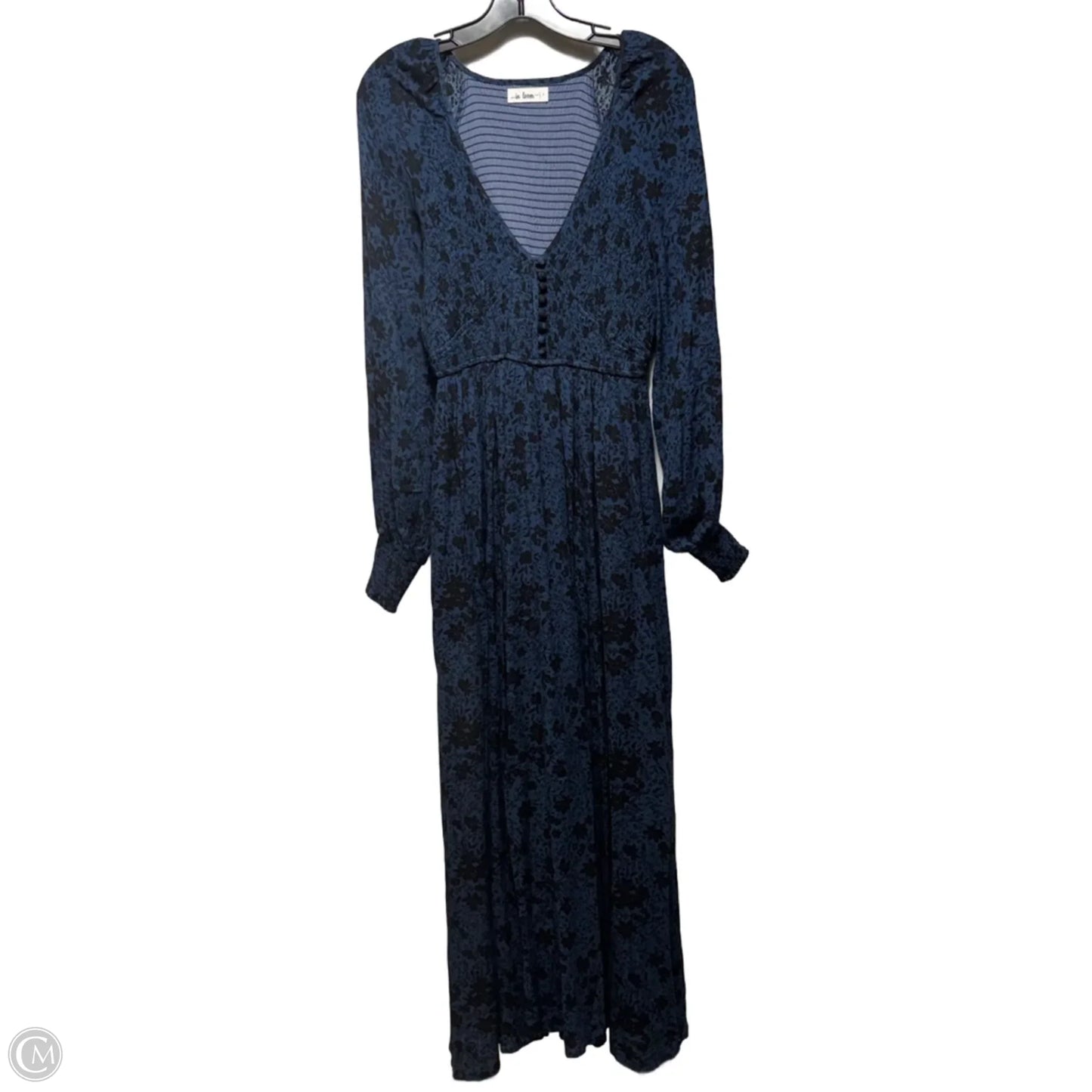 Dress Casual Maxi By In Loom In Black & Blue, Size: S